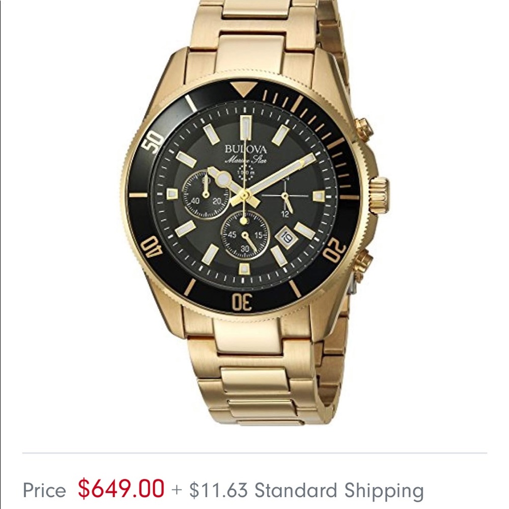 Men’s Gold tone Bulova Chronograph Watch - Picture 5 of 8